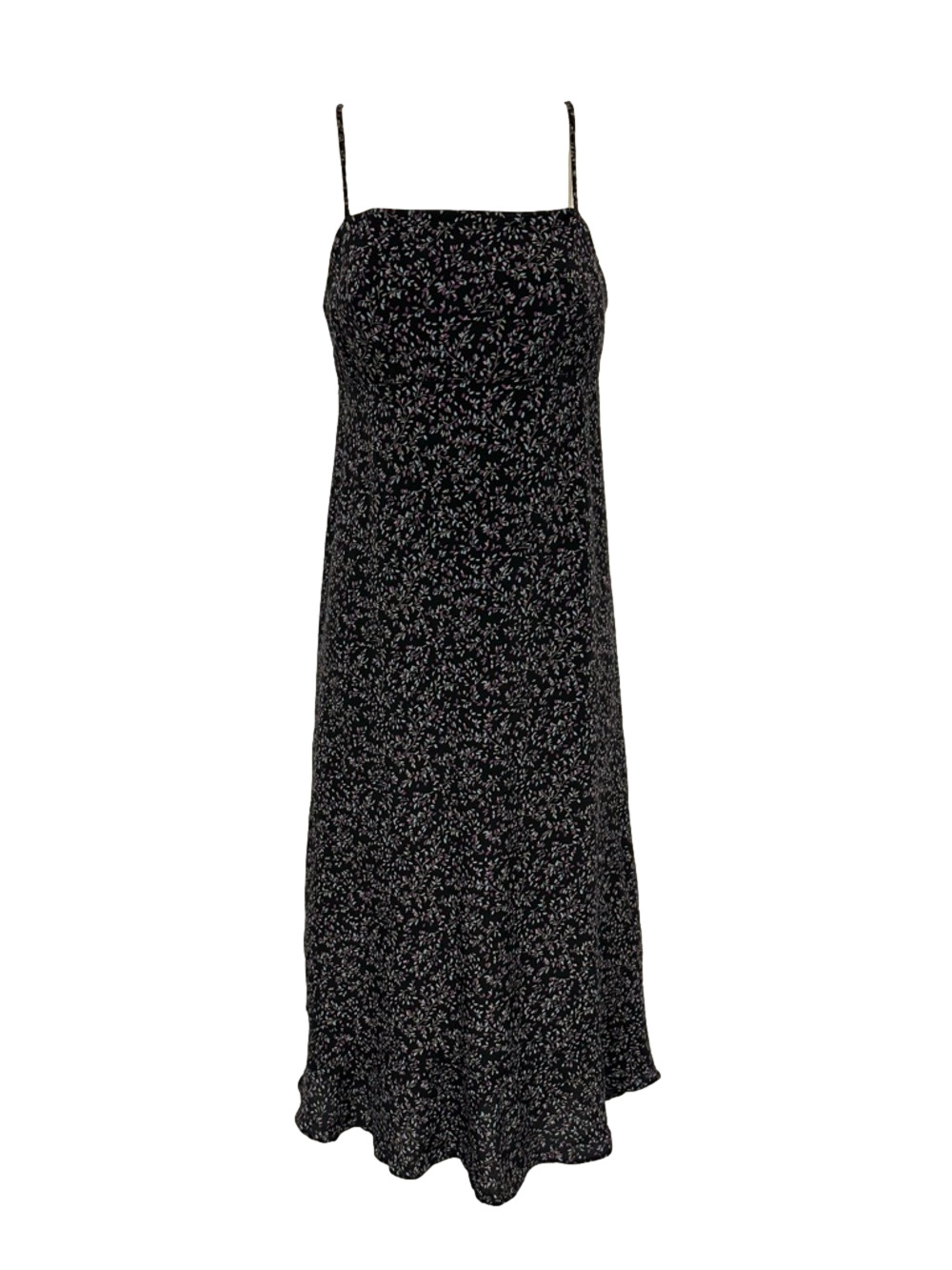 GAP Y2K Floral Slip Maxi Dress Ruffle Hem Size 2 2001 Vintage Grunge Style